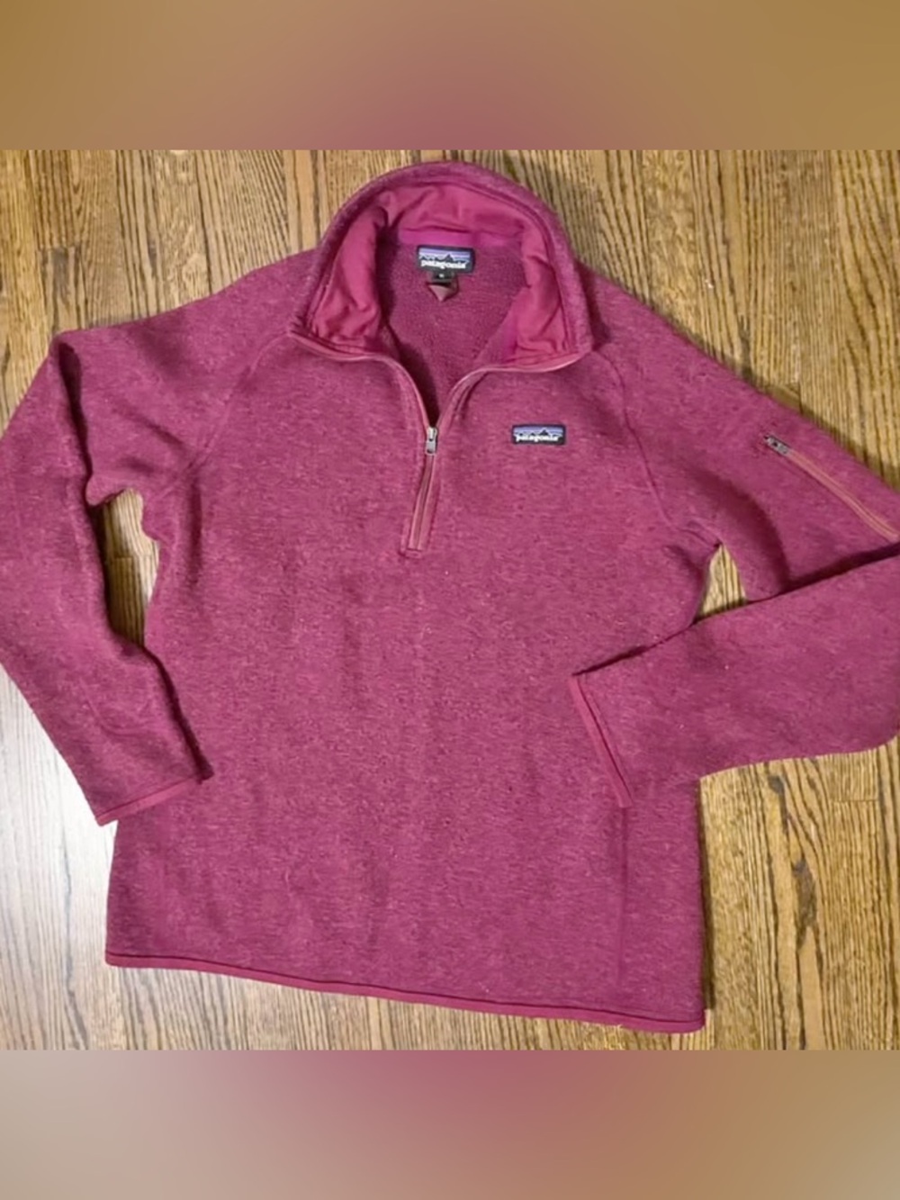 Patagonia Quarter-Zip Fleece Pullover - Raspberry Heather